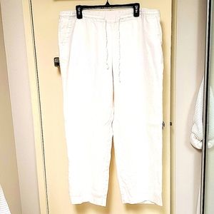 Charter club white linen pants
